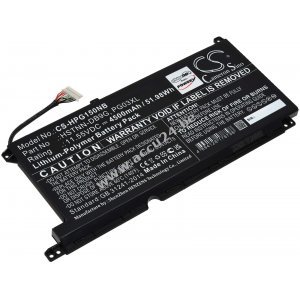 Pavilion Batterij geschikt voor Laptop HP Gaming 15/ Type HSTNN-DB9G / PG03XL (Let op het ontwerp!)