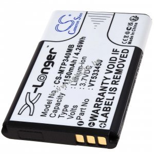 Batterij geschikt voor babyfoon Motorola Ease 34, 35, 44, type VT533450