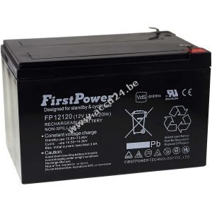 FirstPower Loodgelbatterij FP12120 12Ah 12V VdS