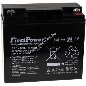 FirstPower Loodgel accu FP12180 12V 18Ah VdS