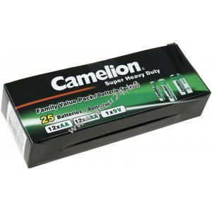 Camelion Batterijen Economy Set Box 25st (12xAA, 12xAAA, 1x9V)