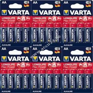 Varta Max Tech AA alkaline batterijen - 24 stuks 6x4 blisterverpakkingen