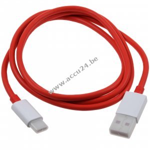 OnePlus Dash D301 snellaadkabel datakabel USB-A naar USB-C 1m rood