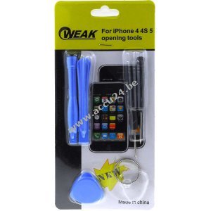 Powery Gereedschapsset voor Iphone 4, 4s, 5, 5c, 5s, ,6, 6 Plus