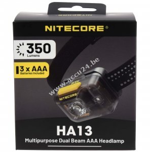 Nitecore HA13 LED-hoofdlamp, hoofdlamp, max. 350 lumen