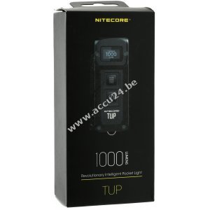 Nitecore TUP Mini LED-zaklamp 1000 lumen, met OLED-scherm, voor buiten, wandelen, kamperen