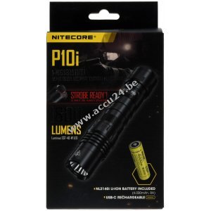 Nitecore P10I tactische LED-zaklamp, tot 1800 lumen, incl. USB-C oplaadkabel