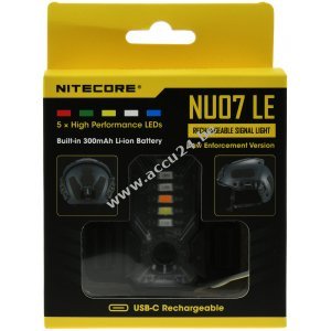 Nitecore NU07 LE signaallamp in 5 kleuren met USB-C