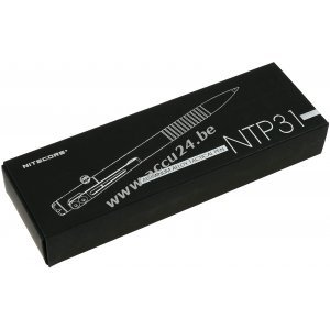 Nitecore tactische pen, tactische pen, biros NTP31, zwart, aluminium