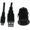 Mini KfZ-Ladeadapter inkl. 2.0 High-Speed USB-Kabel met Micro USB