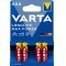 Varta Batterijen AAA LR03 Alkaline Micro Longlife Max Power 1,5V Blisterverpakking van 4