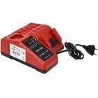 Lader voor AEG/ Milwaukee gereedschap accu's 12V-14.4V-18V/ Li-Ion