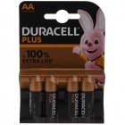 Duracell Alkaline Mignon AA LR06 1,5V Plus Extra Life blisterverpakking van 4 batterijen